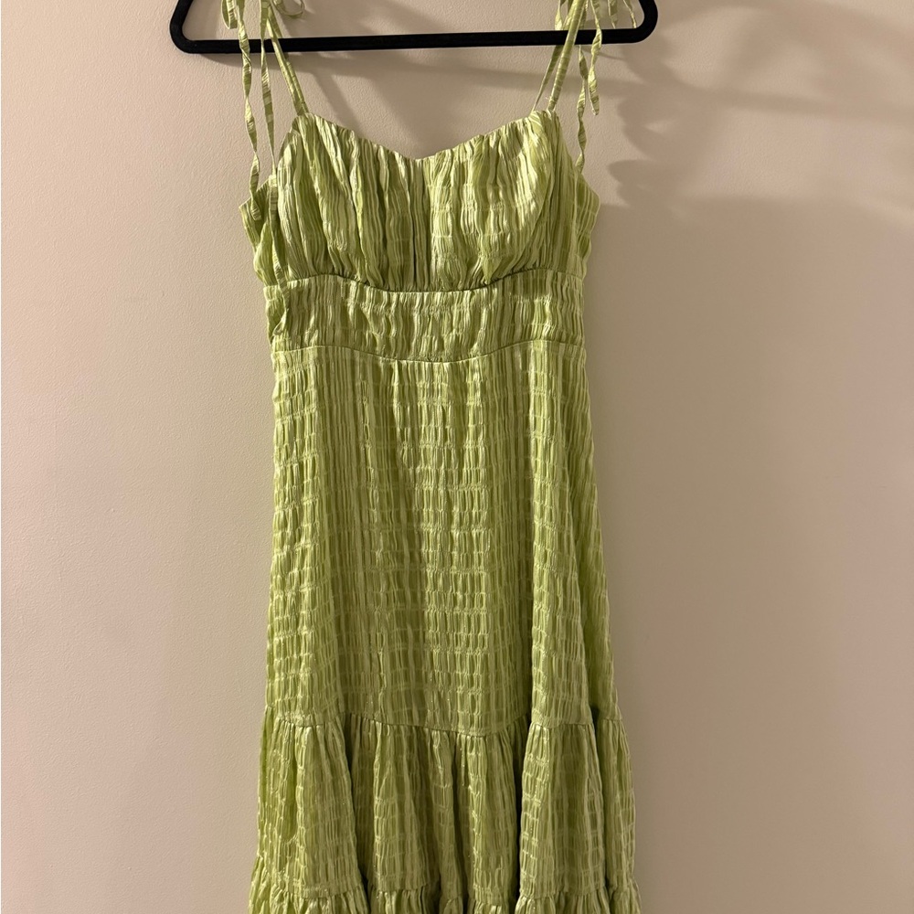 Lulu's Light Green Midi Dress - Picture 4 of 7